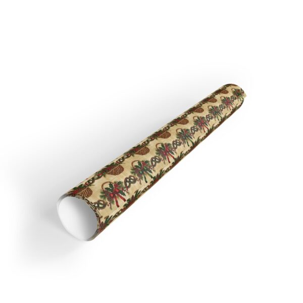 Festive Basket Lovers Wrapping Paper Roll - Image 2