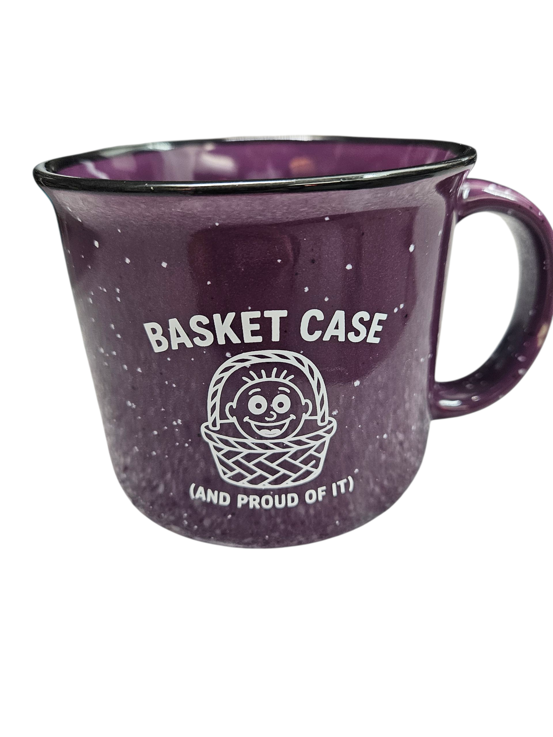 Basket Case Ceramic Mug – 15 oz. (Eggplant Speckle)